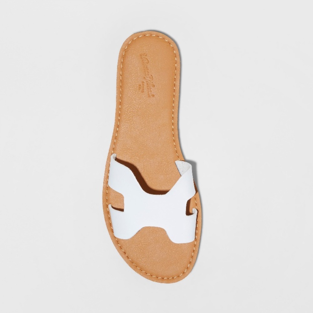 Crossband Slide Sandals